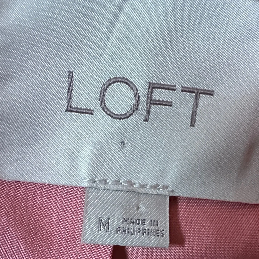 LOFT Textured Wool Moto Pea Coat Sutton Pink Medium - Picture 10 of 10